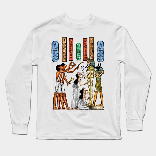 OPEN THE MOUTH CEREMONY Long Sleeve T-Shirt by AWANG ART STUDIO